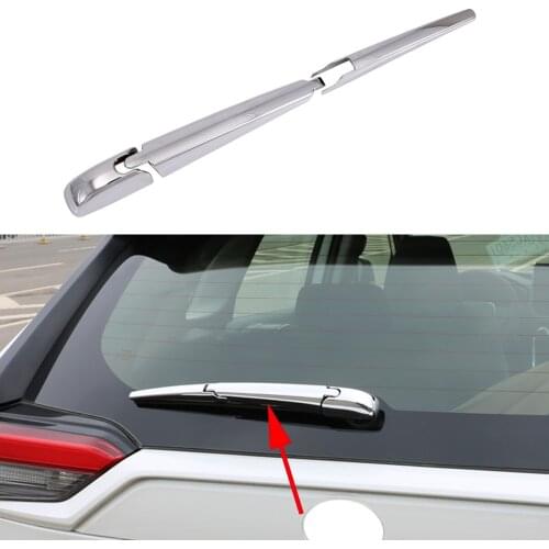 Chrome Tail Rear Windscreen Windshield Rain Wiper Cover Trim Molding Protector Accessories Fit For RAV4 2019 2020