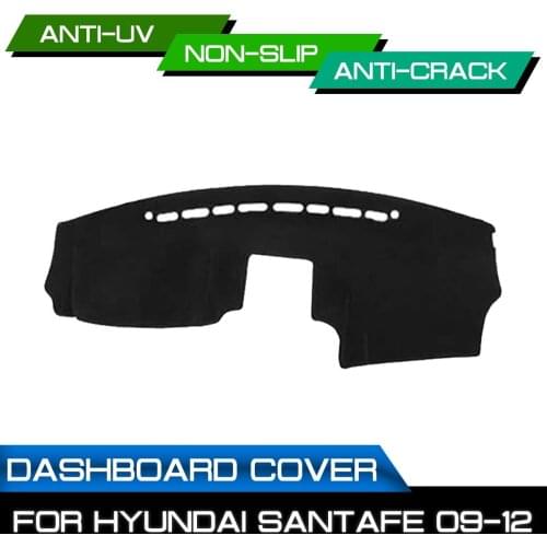Car Dashboard Mat for Hyundai Santafe 2009 2010 2011 2012 Anti-dirty Non-slip Dash Cover Mat UV Protection Shade