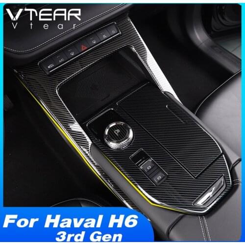 Vtear Car Central Control Cover Interior Decoration Stainless Steel Car-Styling Frame Trim Accessories For Haval H6 3rd Gen 2021