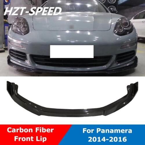 Carbon Fiber Front Shovel Bumper Lip Spoiler Chin For Porsche Panamera 2014-2016