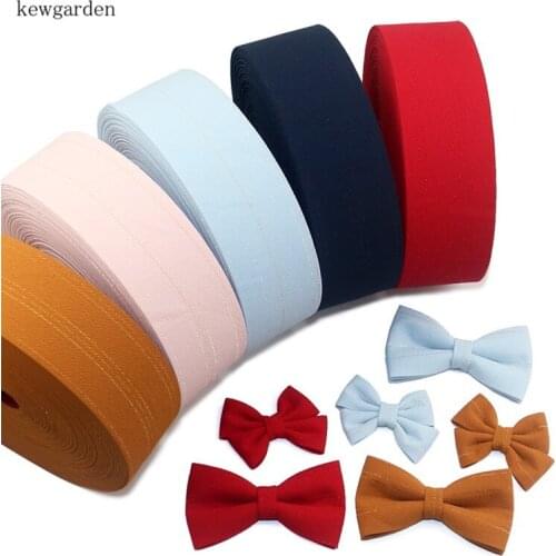 Kewgarden 50mm 2" Stripe Cotton Layering Cloth Ribbons Handmade Satin Ribbon DIY Bowknot Tape Riband 3m/lot