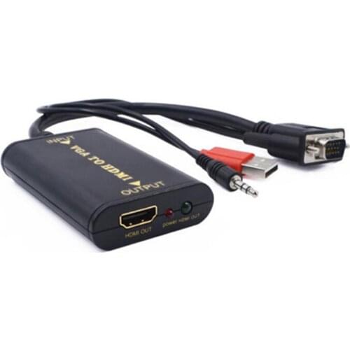 VGA to HDMI VGA converter Splitter audio+VGA to HDMI converter Splitter for PC laptop to HDTV HD monitors