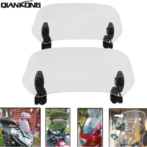 Airflow Adjustable Universal Screen Windscreen Windshield Spoiler Air Deflector for Yamaha Suzuki BMW HONDA KAWASAKI