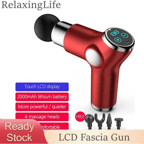 RelaxingLife LCD Mini Electric Massage Gun Neck Body Lose Weight Exercising Fitness Pain Relief Muscle Relax Massager Machine