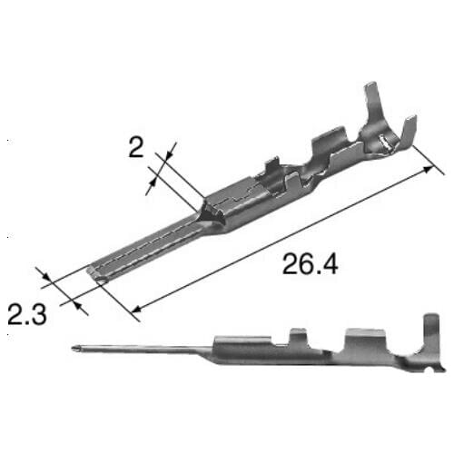 Male Crimp connector wire harness Terminals (pins) 18-20 AWG 1500-0169 crimp terminal