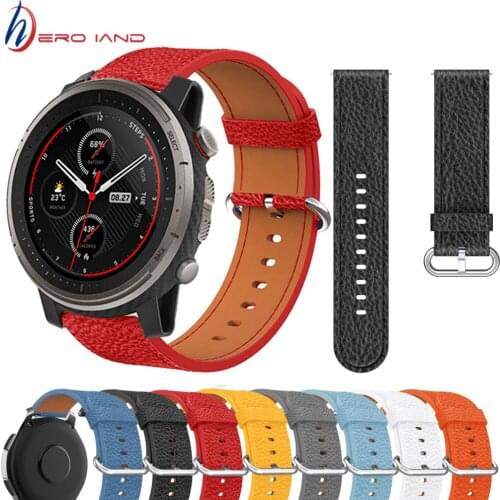 For Xiaomi Amazfit Stratos 3 2 2S Pace Strap Replacement Wrist band Amazfit GTR 47mm Leather Watch Band Correa New