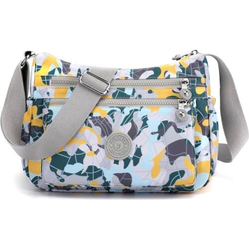 6 Pattern Woman crossbody bags Small Nylon Female Shoulder bags Multi Pockets Casual womens bag 2021 Trend top handle bags