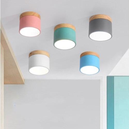 Dimmable Round Surface Mounted multicolour LED Downlights 5W 7W 12W Panel Ceiling Lamps Spot Light Household/Commercial Lighting