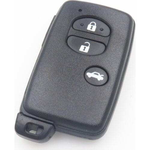 XinYueXin Remote Key Shell Case for Toyota 4Runner Venza Land Cruiser 3 Button Blank Replacement Cover with New Emergency Key