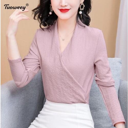 Womens summer blouses 2021 long Sleeve solid tshirt women plus size chiffon blouse women shirts womens tops and tees