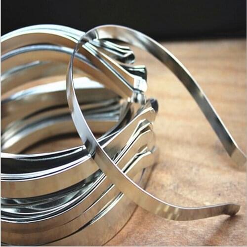 10pcs/lot Rhodium/Gold Color Width 5mm Head Bands Stainless Steel Hair Bands Hairwear Base Setting DIY Jewelry For Women Z528