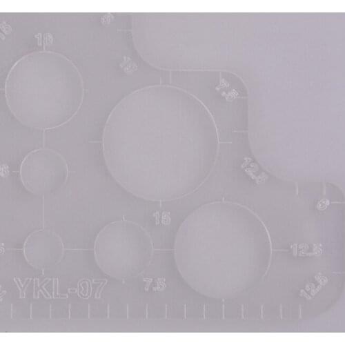 1PCS DIY Handmade Leather Tools R Rules Rounded Corners Full Size Acrylic Template