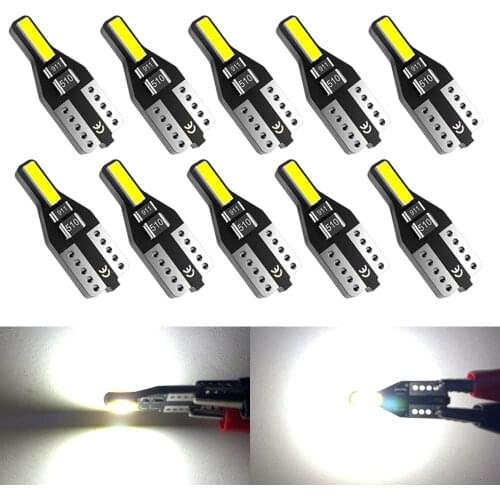 10PCS 2020 New T10 W5W WY5W 168 501 2825 LED Car Wedge Parking Light Side Door Bulb Instrument Lamp Auto License Plate Light 12V