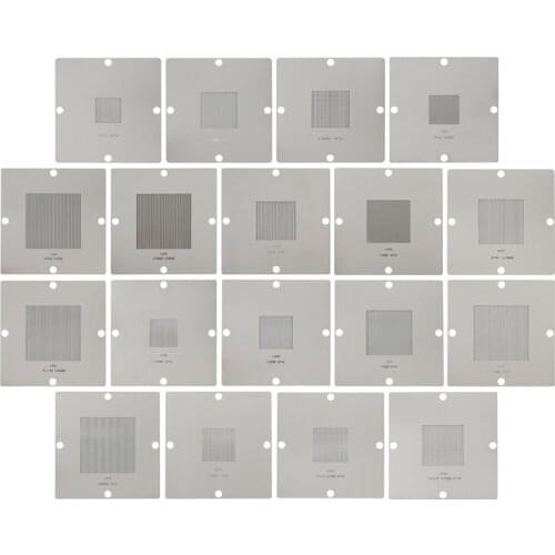 18 Pcs Universal 90mm Bga Stencil Kit BGA Soldering Repair Reballing Tool For 0.3 0.35 0.4 0.45 0.5 0.55 0.6 0.76mm Balls