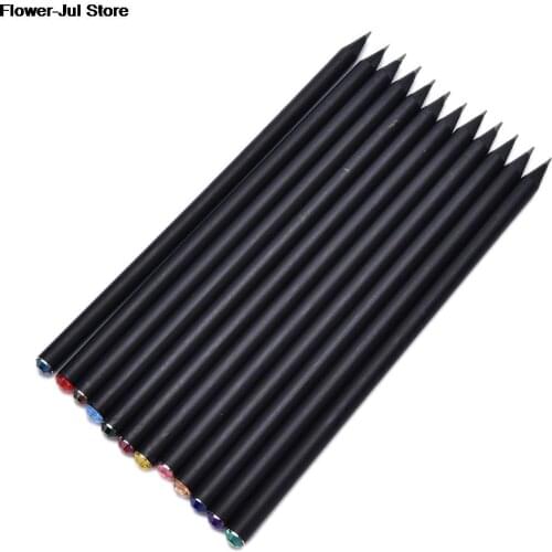 2Pcs/set HB Diamond Pencil Black Rod Painting Pencils Drawing Writing Pencil Stationery Supplies