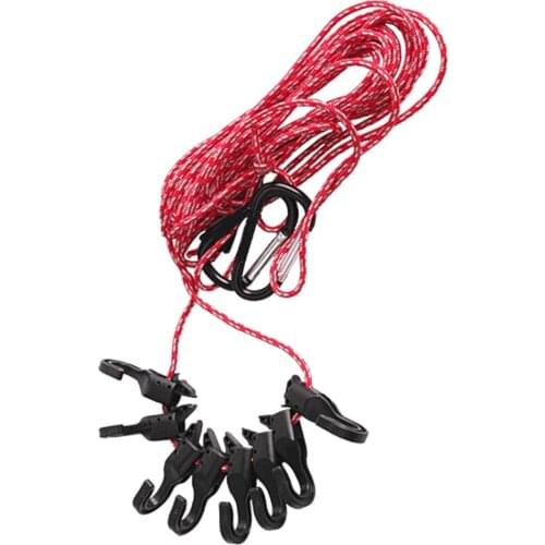 4.5m Portable Outdoor Multi-purpose Clothesline Adjustable Anti-slip Canopy Hanging Rope