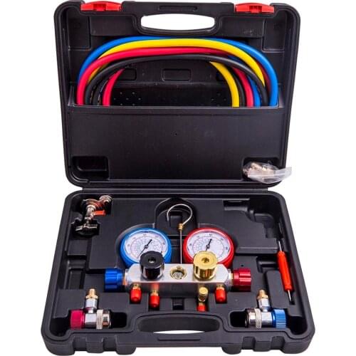 4 Way AC Diagnostic Manifold Gauge for Air Conditioner R12 R22 R134A R410A