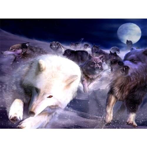 NEW forest wolf 5d Diamond Mosaic full Diamond Painting Cross Stitch Diamond Embroidery Animal Pattern rhinestone decoration