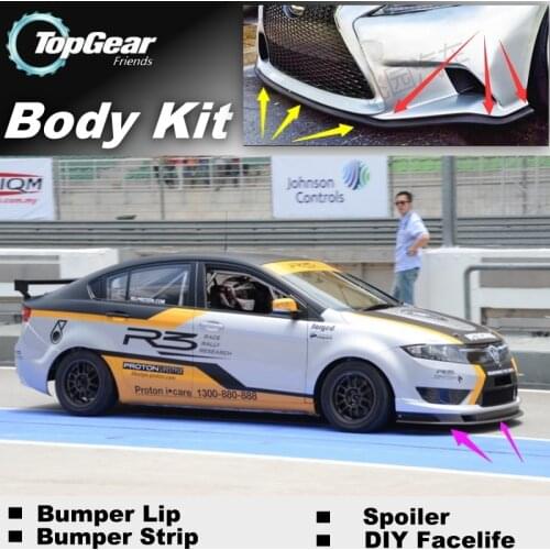 Bumper Lip Deflector Lips For Proton Preve O3-21A Front Spoiler Skirt For TopGear Friends to Car View Tuning / Body Kit / Strip