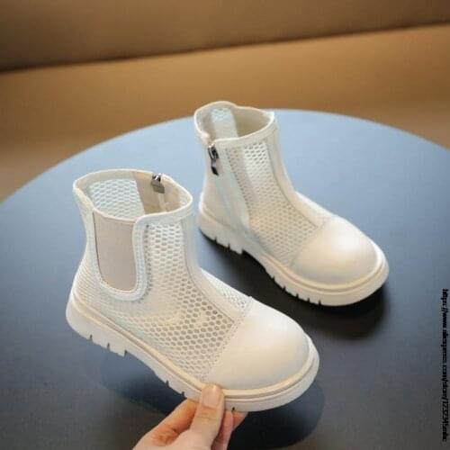 Brand Summer Autumn Baby Girls Princess Boots Childrens Boots Zipper Leather Mid-Calf Boot for Girls School Motorcycle Boots