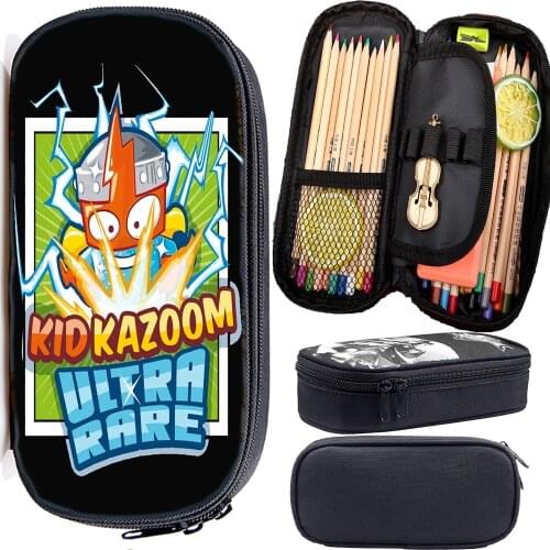 Super Zings Cosmetic Case Multifunction Pencil Case Boys Girls Makeup Bag Large Capacity Storage School Supplies