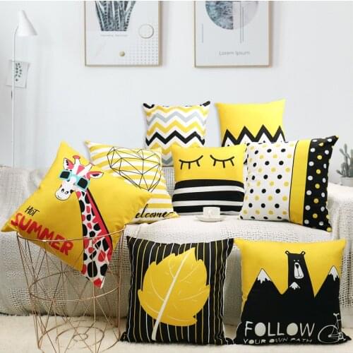 Art Design Simple Pattern Pillow Case Pillow Case Back Cushion Cover Cushion Cover Sofa Car Cushion Cover