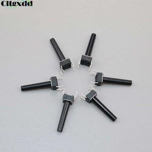Cltgxdd 10PCS 6*6*21 MM Push Button Switch Tactile Tact Touch Switch Micro Switch 6X6X21mm 4 Pin DIP Of Copper Heat