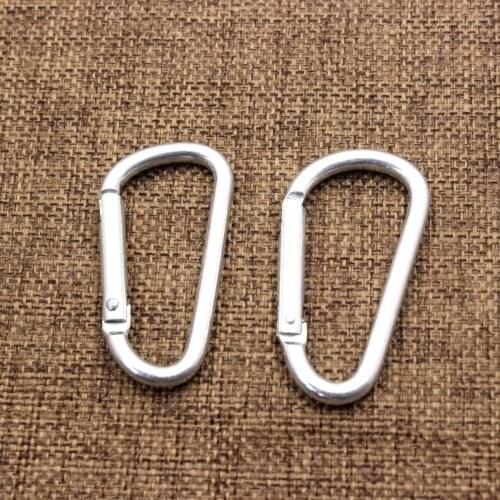 20pcs Aluminum alloy D-shaped carabiner Mountaineering hook Lobster Clasp Hooks DIY Making Accessory 22x44mm K06270