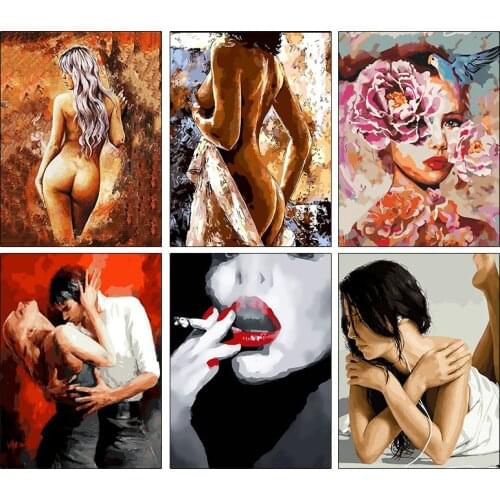 DIY Pictures By Number Kits Girl Painting By Numbers Ballet Drawing On Canvas Portrait Hand Painted Paintings Home Decor