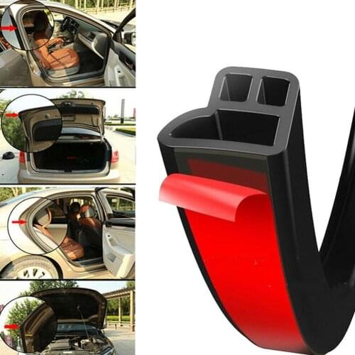 Car Door Rubber Seal Strips Auto Double Layer Sealing Stickers For Door Trunk Sound Insulation Weatherstrip Interior Accessories