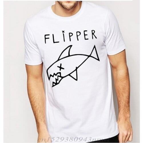 Flipper Fish Kurt Cobain Rock Music Band T Shirts Men Cotton O Neck Man T-Shirt tshirt Casual Mens Tee Top Free Shipping