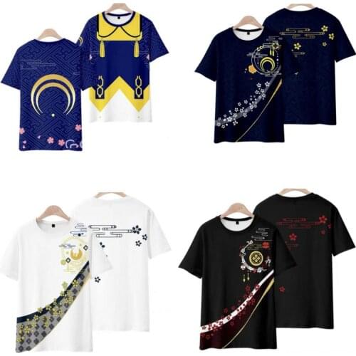 Japan Anime Touken Ranbu 3D T Shirt Women Men Graphic Tees Mikazuki Munechika Kashuu Kiyomitsu Kogitsunemaru Cosplay Costume