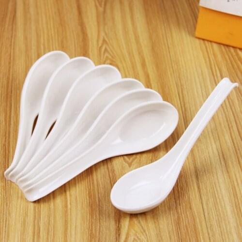 Hot Soup Spoons 15Pcs Japanese Style Spoons Creative Rice Spoons Chinese Asian Soup Spoons with Long Handle for Restaurants