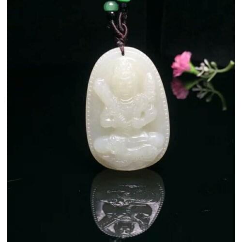 H69#Exquisite Hetian jade guardian pendant