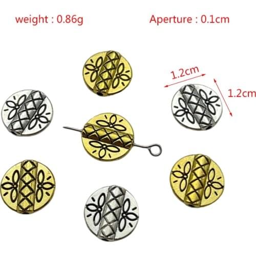 JunKang Alloy Antique silver gold flower shell gasket DIY ethnic style bracelet necklace jewelry connector making accessories
