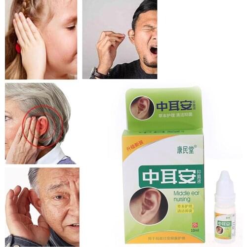 10ML Ear Acute Otitis Drops For Ear Tinnitus Sore Caring Chinese Deafne Ear fluid Health Herbal Medicine