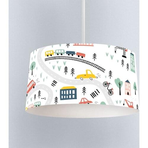 Lamp For Kids Bedrooms Light Chandelier for Living Room Childrens Room White Road Cars Model 293