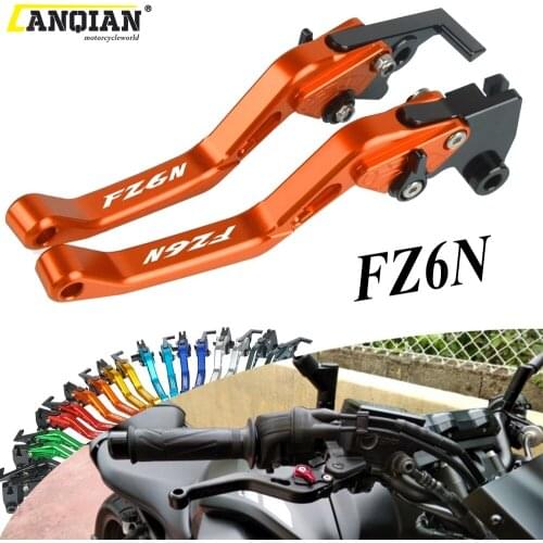 Motorcycle Aluminum Adjustable Foldable Extendable Brake Clutch Levers For YAMAHA FZ6N FZ 6N 2004 2005 2006 2007 2008 2009 2010