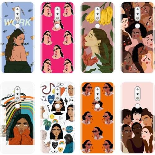 Soft TPU Case For Nokia 7.1 6.1 5.1 3.1 2.1 Plus Black Girl Cool Fashion Art Silicone Back Cover For Nokia 4.2 3.2 Phone Case