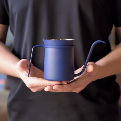 New arrival Pour Over Stainless Steel Kettle 350ml Hand Brewed Coffee Pot Vertical Water Flow Ergonomic Handle Gooseneck Kettle