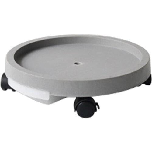 Pot Tray Round Caster Pallet Rack Plant Saucers With Wheels Portable Thickened Stand 14inch White Flower Garden Planter Caddies