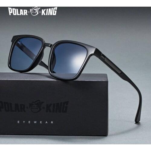 POLARKING Brand Plastic Polarized Gradient Men Sunglasses For Driving Oculos de sol Mens Square Sun Glasses Shades For Travel