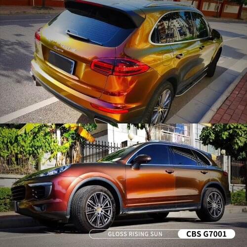 Wholesale Factory Best Quality Safety Protection PVC Vinyl Sticker Red And Gold Chameleon Wrapping Film