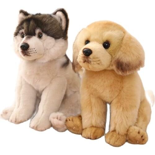 Lifelike Tibetan Mastiff Black Dog Puppy Plush Toy Stuffed Animals Doll Baby Kids Boy Birthday Gift Home Shop Decor Dog Doll toy