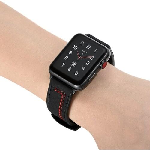 Band For iWatch Series 6 5 4 3 2 1 SE Genuine Leather Watch Strap For Apple Watch Band 44mm 40mm 42mm 38mm