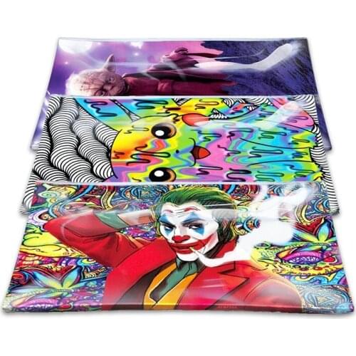 Various Patterns Glass Tobacco Rolling Tray Unbreakable Tobacco Plate Glassware Fall Resistant Herb Weed Box Smoking Accessories