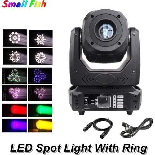 LED 200W Spot Moving Head Light With LED Ring DMX512 Music Sound For DJ /Bar /Party /Show /Stage Effect Lighting Night Club