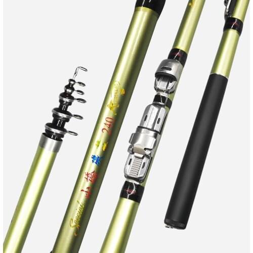 100% original Premium Portable Rotary 1.8M -3.0M Carp Fishing Rod feeder Hard Carbon Fiber Telescopic Fishing Rod fishing pole