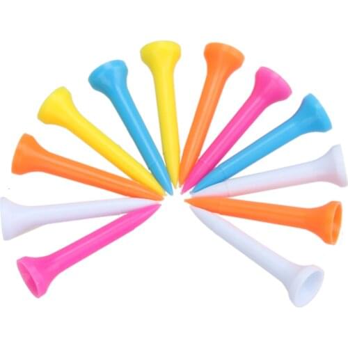 Hot Sale 100Pcs Portable Lightweight Mixed Color Plastic 42mm(1 2/3 inch) Golf Tees Lightweight and portable New Arrival
