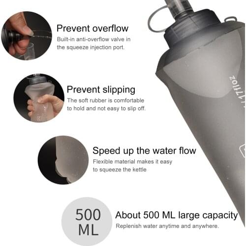 Outdoor Cross Country Running Soft Water Bottle Cup TPU Outdoor Portable Silicone Collapsible Water Cup